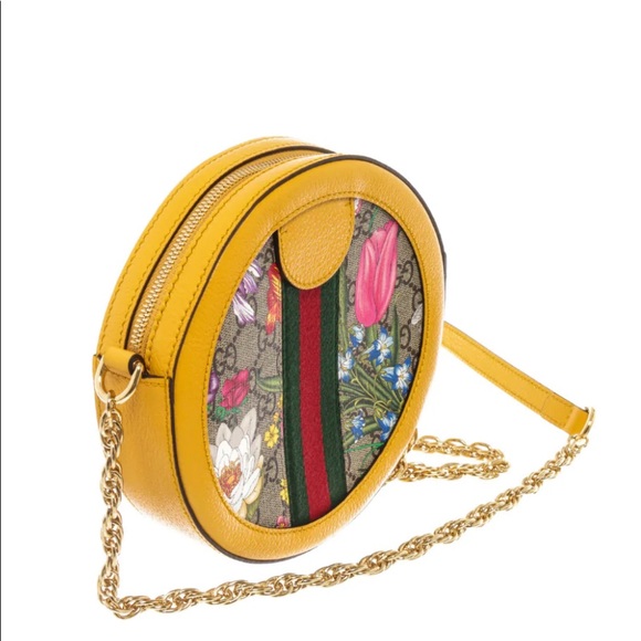 ***SOLD***Mini GG Supreme Flora Ophidia Round Crossbody Bag EUC - Picture 8 of 8